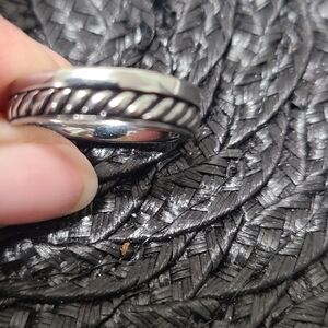 Fossil Steel Fashion Stylish Celtic Design Statement Ring Spinner Band Ring Sz 6